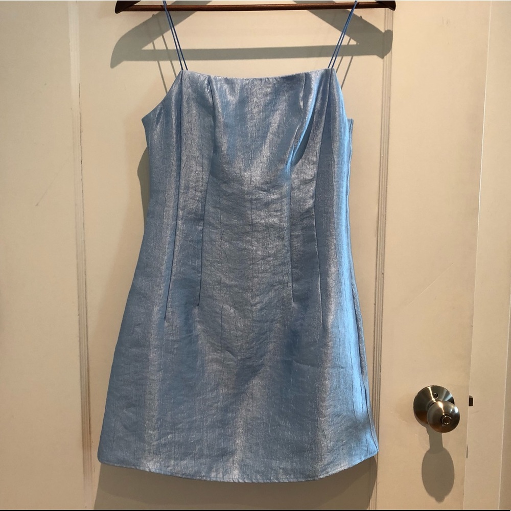 Topshop baby blue 90s mini dress